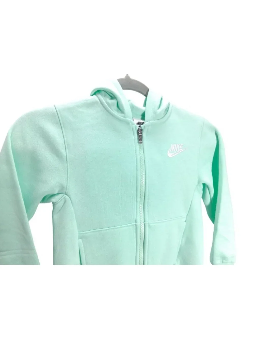 Nike Kids Mint Green Full-Zip Hoodie & Jogger Set Size 6 5-6 Years Soft Cotton-B - Picture 2 of 7